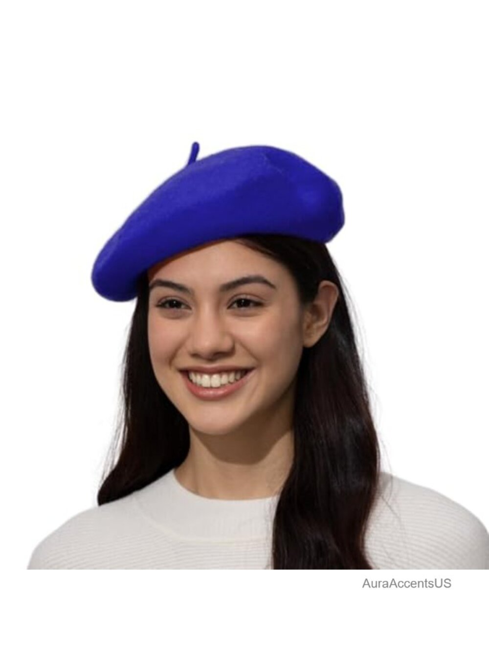 Classic Wool Blend Beret Hat for Women French Style Knit Cap